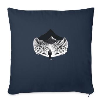 Face à l'Imposant Défi - Housse de coussin décorative 45 x 45 cm - bleu marine - Devant