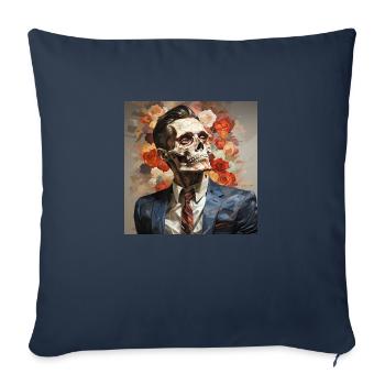 rough paintig of a low poly human paint - Sofakissenbezug 45 x 45 cm - Navy - Vorne