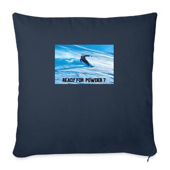 PRÊT POUR LA POUDRE - Housse de coussin décorative 45 x 45 cm - bleu marine - Devant