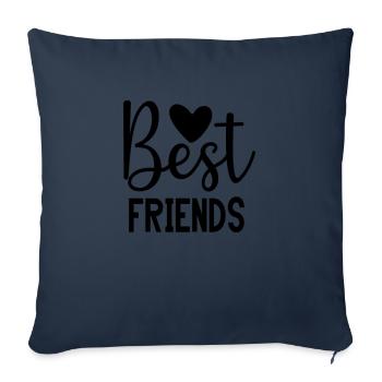 Best Friends - Sofa pillowcase 17,3'' x 17,3'' (45 x 45 cm) - navy - Front