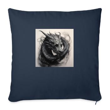 Drache bietet Schutz und Kraft - Sofakissenbezug 45 x 45 cm - Navy - Vorne