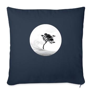 Un petit arbre dans la tempête - Housse de coussin décorative 45 x 45 cm - bleu marine - Devant
