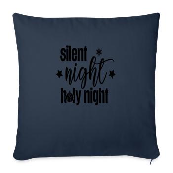 Silent Night Holy Night - Sofa pillowcase 17,3'' x 17,3'' (45 x 45 cm) - navy - Front