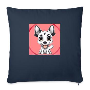 Hund Cartoon 3 - Sofakissenbezug 45 x 45 cm - Navy - Vorne
