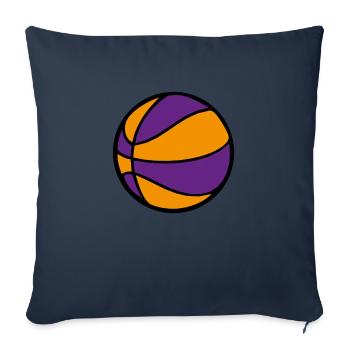 ballon de basket basketball 2510 - Housse de coussin décorative 45 x 45 cm - bleu marine - Devant