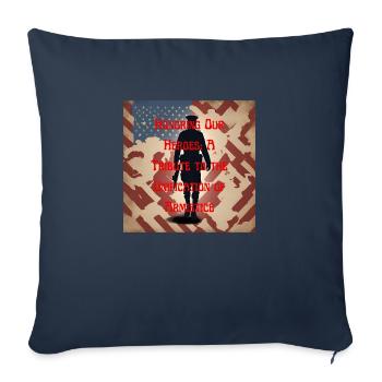 Veterans, veterans, armistice. - Sofa pillowcase 17,3'' x 17,3'' (45 x 45 cm) - navy - Front