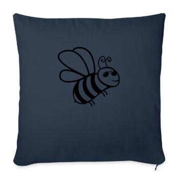 Lunettes de soleil abeille - Housse de coussin décorative 45 x 45 cm - bleu marine - Devant