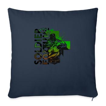 Soldat, Fortune, Militaire, Armée, Guerre, Cool, Marine, Combat - Housse de coussin décorative 45 x 45 cm - bleu marine - Devant