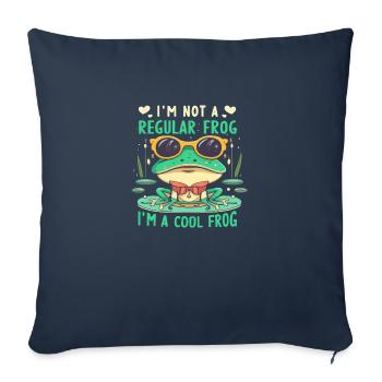 I ́m not a regular Frog i ́m a cool Frog - Sofa pillowcase 17,3'' x 17,3'' (45 x 45 cm) - navy - Front