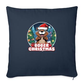 Bober Christmas - Sofa pillowcase 17,3'' x 17,3'' (45 x 45 cm) - navy - Front