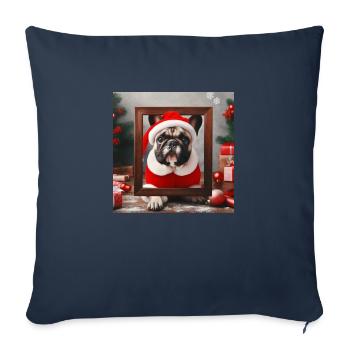 Noël d’intimidation - Housse de coussin décorative 45 x 45 cm - bleu marine - Devant