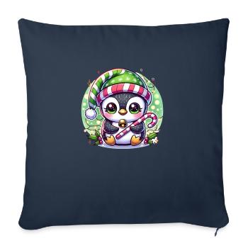 Penguin of Christmas - Sofa pillowcase 17,3'' x 17,3'' (45 x 45 cm) - navy - Front