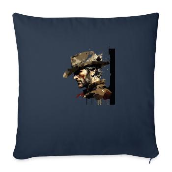 cow-boy - Housse de coussin décorative 45 x 45 cm - bleu marine - Devant