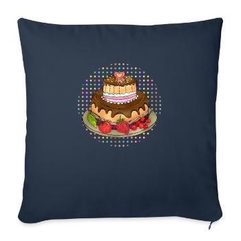 Cake - Sofa pillowcase 17,3'' x 17,3'' (45 x 45 cm) - navy - Front