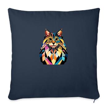 Maine Coon Cat Kitten Cat Owner Male Cat - Sofa pillowcase 17,3'' x 17,3'' (45 x 45 cm) - navy - Front