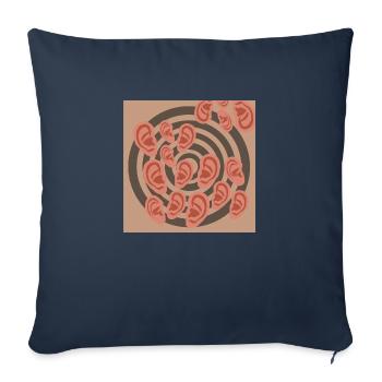 Ohrwirbel - Sofakissenbezug 45 x 45 cm - Navy - Vorne