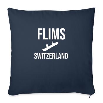 Flims Snowboarders Flims - Sofakissenbezug 45 x 45 cm - Navy - Vorne