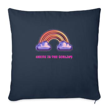 Where is the goblin? Metallischer Regenbogen - Sofakissenbezug 45 x 45 cm - Navy - Vorne
