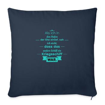 Lustige Sprüche Scheidung - Sofakissenbezug 45 x 45 cm - Navy - Vorne