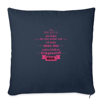Lustige Sprüche Scheidung - Sofakissenbezug 45 x 45 cm - Navy - Vorne