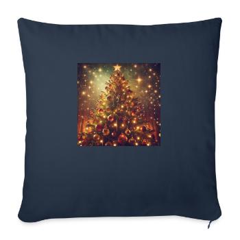 Weihnachtsbaum Druck auf Accessoires - Sofakissenbezug 45 x 45 cm - Navy - Vorne