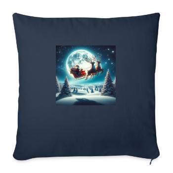 Weihnachtlicher Nikolausdruck - Geschenkidee - Sofakissenbezug 45 x 45 cm - Navy - Vorne
