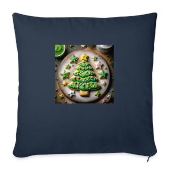 Weihnachtliche Leckereien - Weihnachtsgeschenkidee - Sofakissenbezug 45 x 45 cm - Navy - Vorne