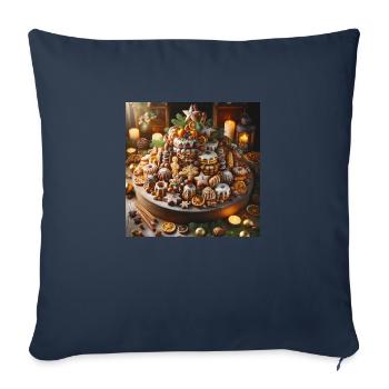 Weihnachtliche Leckereien - Weihnachtsgeschenkidee - Sofakissenbezug 45 x 45 cm - Navy - Vorne