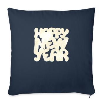 Happy New Year Neujahr - Sofa pillowcase 17,3'' x 17,3'' (45 x 45 cm) - navy - Front
