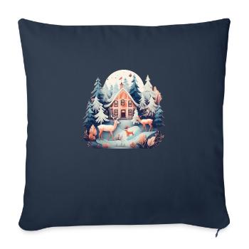 Christmas Shirt - Sofa pillowcase 17,3'' x 17,3'' (45 x 45 cm) - navy - Front