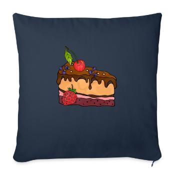 Cake - Sofa pillowcase 17,3'' x 17,3'' (45 x 45 cm) - navy - Front