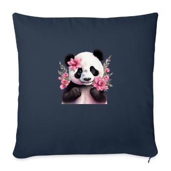 Niedlicher Panda - Sofakissenbezug 45 x 45 cm - Navy - Vorne