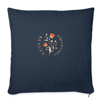 Red Beautiful Flower Retro Love Modern Charms Love - Sofa pillowcase 17,3'' x 17,3'' (45 x 45 cm) - navy - Front