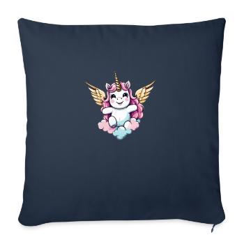 Licorne Einhorn Kawaii - Sofakissenbezug 45 x 45 cm - Navy - Vorne