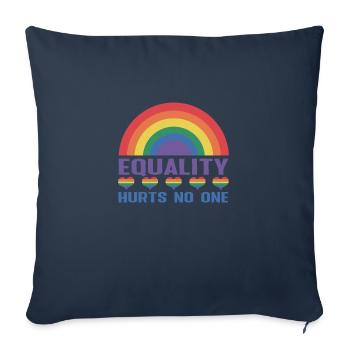 Equality hurts no one - Sofa pillowcase 17,3'' x 17,3'' (45 x 45 cm) - navy - Front