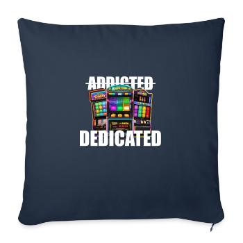 Gambling Casino Cadeau de jeu drôle dédié - Housse de coussin décorative 45 x 45 cm - bleu marine - Devant