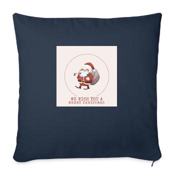 Image PNG - Housse de coussin décorative 45 x 45 cm - bleu marine - Devant