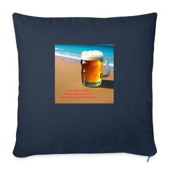 MALLORCA Party, Sonne & Strand - Sofakissenbezug 45 x 45 cm - Navy - Vorne
