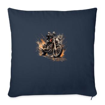 Unique motorcycle motifs for bikers - Sofa pillowcase 17,3'' x 17,3'' (45 x 45 cm) - navy - Front