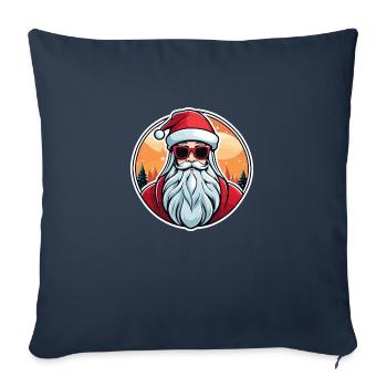 Santa Claus Christmas Illustration - Sofa pillowcase 17,3'' x 17,3'' (45 x 45 cm) - navy - Front