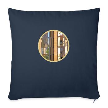 Miroir - Housse de coussin décorative 45 x 45 cm - bleu marine - Devant