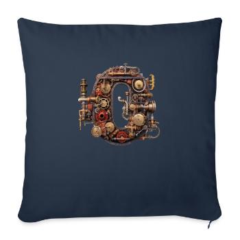 Abstrait Futuriste Illustrations Symboles Mots - Housse de coussin décorative 45 x 45 cm - bleu marine - Devant