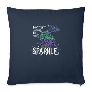 Paon disant drôle idée cadeau oiseau plume Tribal - Housse de coussin décorative 45 x 45 cm - bleu marine - Devant