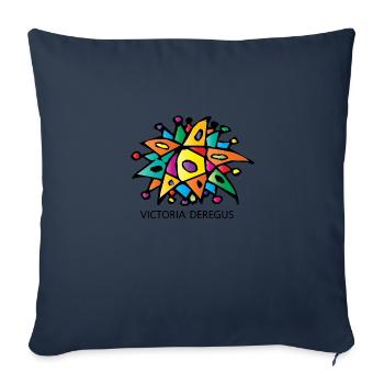Étoile de Noël par Victoria Deregus 03 - Housse de coussin décorative 45 x 45 cm - bleu marine - Devant