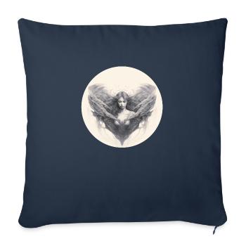 Nachdenklicher Engel - Sofakissenbezug 45 x 45 cm - Navy - Vorne