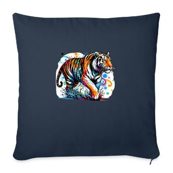 Majestic Tiger - Sofa pillowcase 17,3'' x 17,3'' (45 x 45 cm) - navy - Front