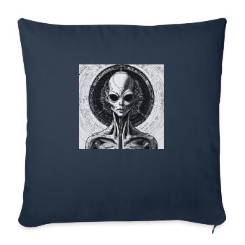 Astrophysique Spiritualité - Housse de coussin décorative 45 x 45 cm - bleu marine - Devant
