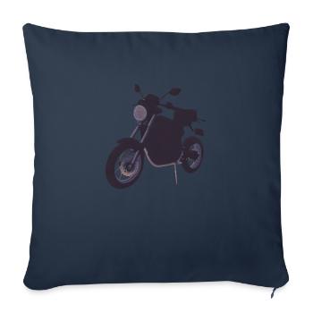 Motorcycle Motorcross Motorbike Fan Motorcyclist - Sofa pillowcase 17,3'' x 17,3'' (45 x 45 cm) - navy - Front