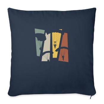 Vintage Retro Parachute - Sofa pillowcase 17,3'' x 17,3'' (45 x 45 cm) - navy - Front