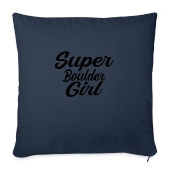 Super Boulder Girl - Sofakissenbezug 45 x 45 cm - Navy - Vorne